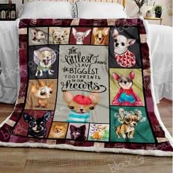 Chihuahua The Biggest Footprints In Our Hearts Sofa Throw Blanket DH489 Geembi™
