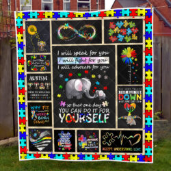 I Will Speak For You. I Will For You. Autism Awareness Quilt Geembi™