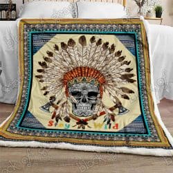 Tribal Skull Sofa Throw Blanket NH71 Geembi™