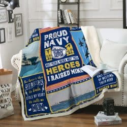 Proud Navy Mom Sofa Throw Blanket NH20 Geembi™