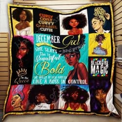 December Girl, Black Queen Quilt-7 Geembi™