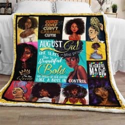 August Girl - Black Queen Sofa Throw Blanket-1 Geembi™