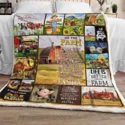 On The Farm, We Are A Family Sofa Throw Blanket Geembi™