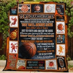 Basketball Granddaughter, Love, Grandma Quilt Geembi™