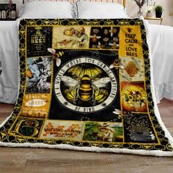 Keep Calm And Love Bees Sofa Throw Blanket THL941B Geembi™