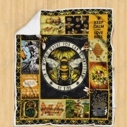 Keep Calm And Love Bees Sofa Throw Blanket THL941B Geembi™