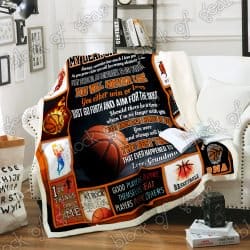 Basketball Grandson, Love, Grandma Sofa Throw Blanket Geembi™