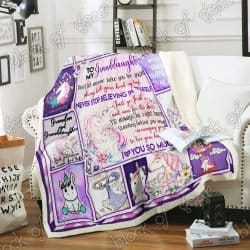 Love My Unicorn Granddaughter, Grandma Sofa Throw Blanket Geembi™ Geembi™
