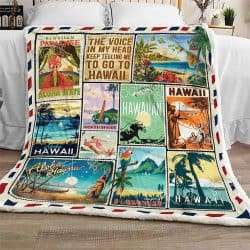 The Voice In My Head Keeps Telling Me To Go To Hawaii Sofa Throw Blanket CT07 Geembi™