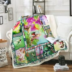 Hummingbird Garden Sofa Throw Blanket Geembi™