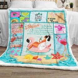 Flamingo Beach Girl Blanket CT01 Geembi™