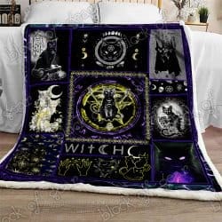 Black Cat Witch Sofa Throw Blanket Geembi™
