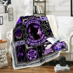 Crazy Cat Witch Lady Sofa Throw Blanket Geembi™
