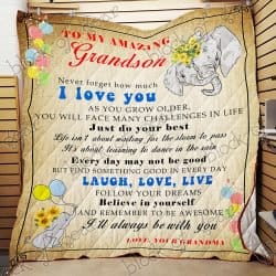 To My Amazing Grandson Quilt NH118 Geembi™