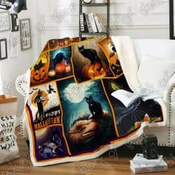 Black Cat Halloween Sofa Throw Blanket NP227 Geembi™