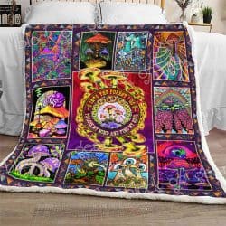 Psychedelic Trippy Mushroom Sofa Throw Blanket Geembi™