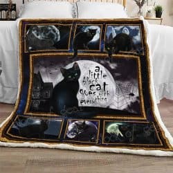 A Little Black Cat Goes With Everything Sofa Throw Blanket Geembi™