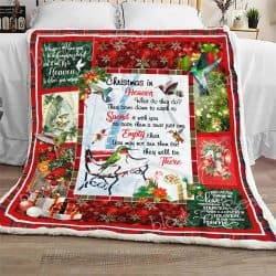 Christmas In Heaven, Hummingbird Sofa Throw Blanket Geembi™