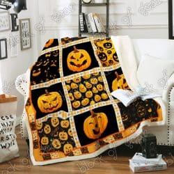 Pumpkin Emoticon Sofa Throw Blanket NP255 Geembi™