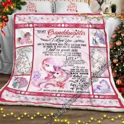 To My Granddaughter – Unicorn Sofa Throw Blanket Geembi™