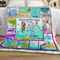 November Girl A Soul Of A Mermaid Sofa Throw Blanket Geembi™