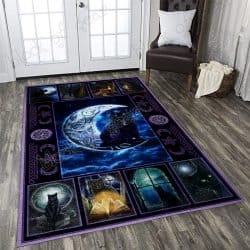 Geembi™ Wicca Pentacle Black Cat Living Room Rug