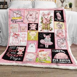Pigs Make Me Happy Sofa Throw Blanket NH160 Geembi™