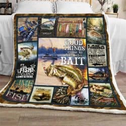 Good Things Come To Those Who Bait, Fishing Sofa Throw Blanket Geembi™