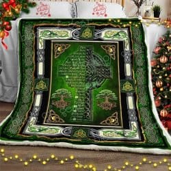 May God Fill Your Heart With Gladness To Cheer You, Irish Celtic Cross Sofa Throw Blanket Geembi™