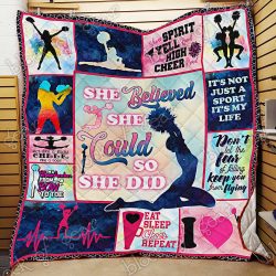 She Believed She Could So She Did, Cheerleading Quilt NP316 Geembi™