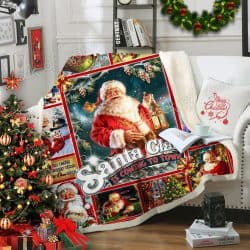 Santa Claus Is Coming To Town   Sofa Throw Blanket  Geembi™
