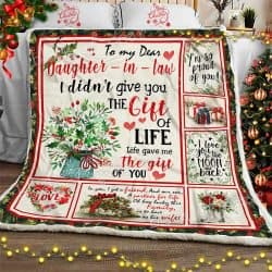 My Dear Daughter In Law, Life Gave Me The Gift Of You Sofa Throw Blanket Geembi™