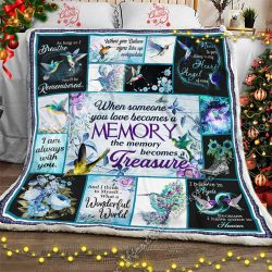 When Someone You Love Becomes A Memory, The Memory Becomes A Treasure ,Hummingbird  Sofa Throw Blanket Geembi™