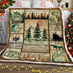 And Into The Mountains I Go To Lose My Mind And Find My Soul Sofa Throw Blanket  Geembi™