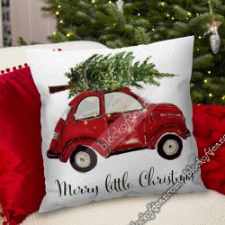 Geembi™ Merry Little Christmas Red Car Cushion Cover