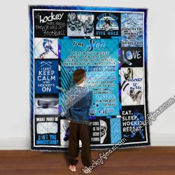 From Mom to Son Ice Hockey Quilt Geembi™