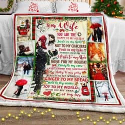 To My Wife - Love Of My Life Christmas Sofa Throw Blanket Geembi™
