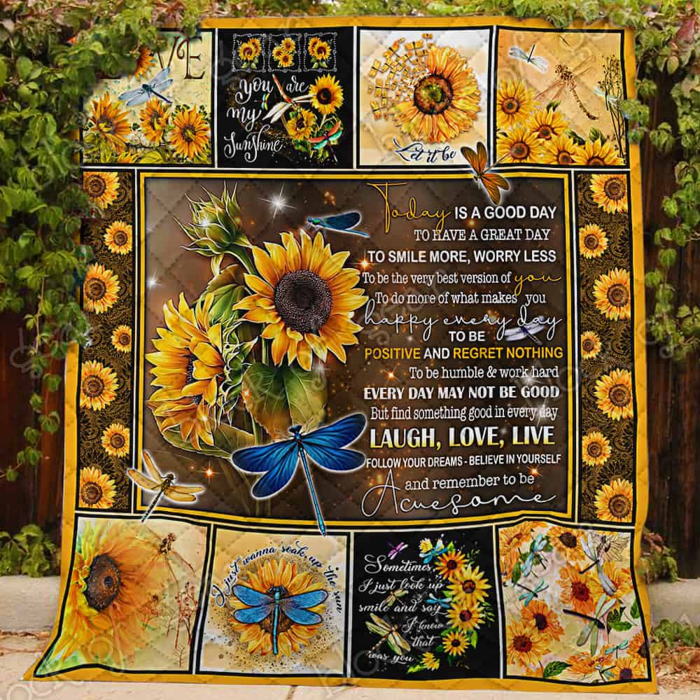 Dragonfly And Sunflower Quilt  Geembi™