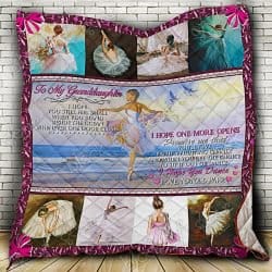 To My Granddaughter, Love Nana & Papa – Ballet Quilt TH679SC1 Geembi™