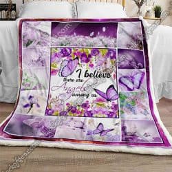 I Believe There Are Angels Among Us, Butterfly Sofa Throw Blanket NP335 Geembi™