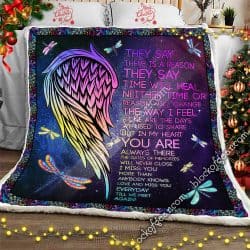Love And Miss You Everyday, Dragonfly Sofa Throw Blanket NH232 Geembi™