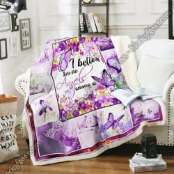 I Believe There Are Angels Among Us, Butterfly Sofa Throw Blanket NP335 Geembi™