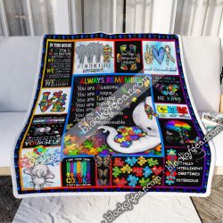 Always Remember You Are Awesome Unique Talented Important Special Mysterious, Autism  Blanket Geembi™
