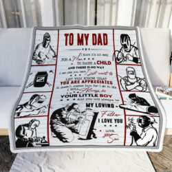 Son To Dad , Welder  Sofa Throw Blanket Geembi™