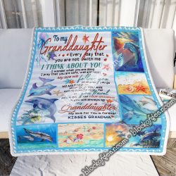 My Love For You Is Forever, My Granddaughter, Dolphin  Blanket  Geembi™