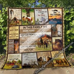 In This Family We Work Hard, Horse     Quilt Geembi™