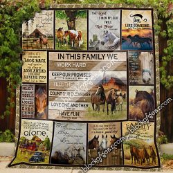 In This Family We Work Hard, Horse     Quilt Geembi™