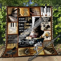 I Will Sing And Make Music With All My Soul, Piano  Quilt Geembi™