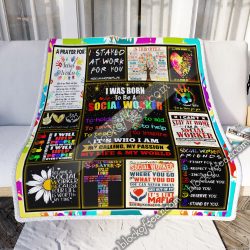 I Was Born To Be A Social Worker Sofa Throw Blanket THB1883 Geembi™