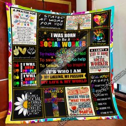I Was Born To Be A Social Worker Quilt Blanket THB1883 Geembi™